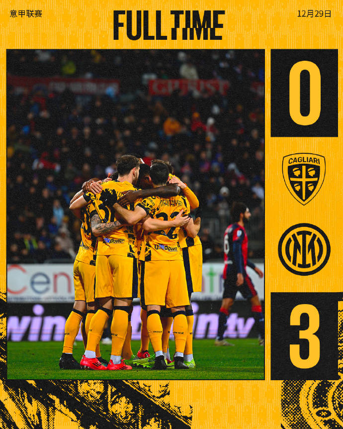 国际米兰客场大胜,继续领跑积分榜 国际米兰客场大胜,继续领跑积分榜